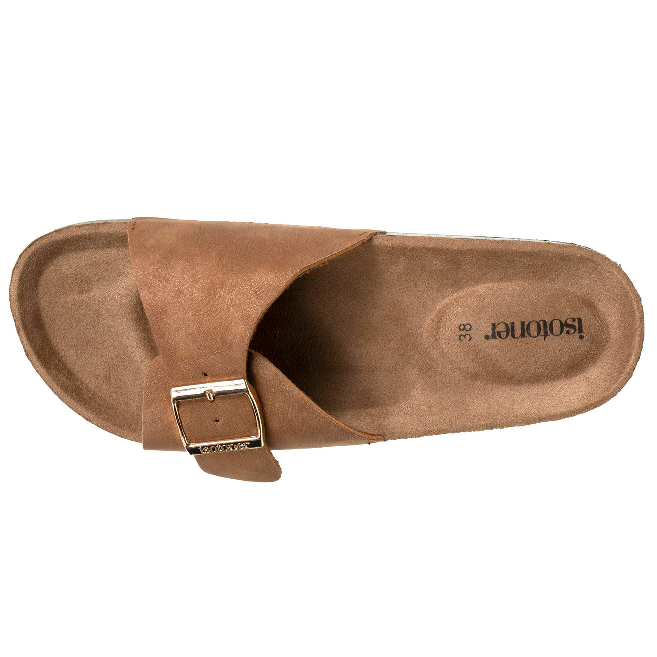 Mules Sandales Femme simple bride Camel