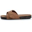 Mules Sandales Femme simple bride Camel