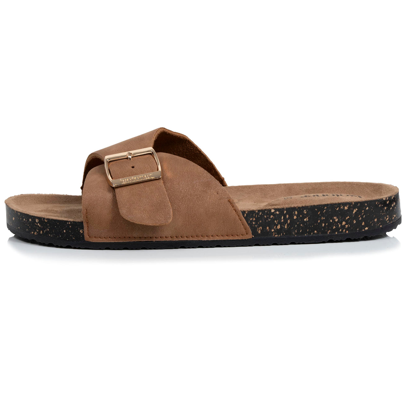 Mules Sandales Femme simple bride Camel