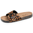 Mules Sandales Femme simple bride Léopard