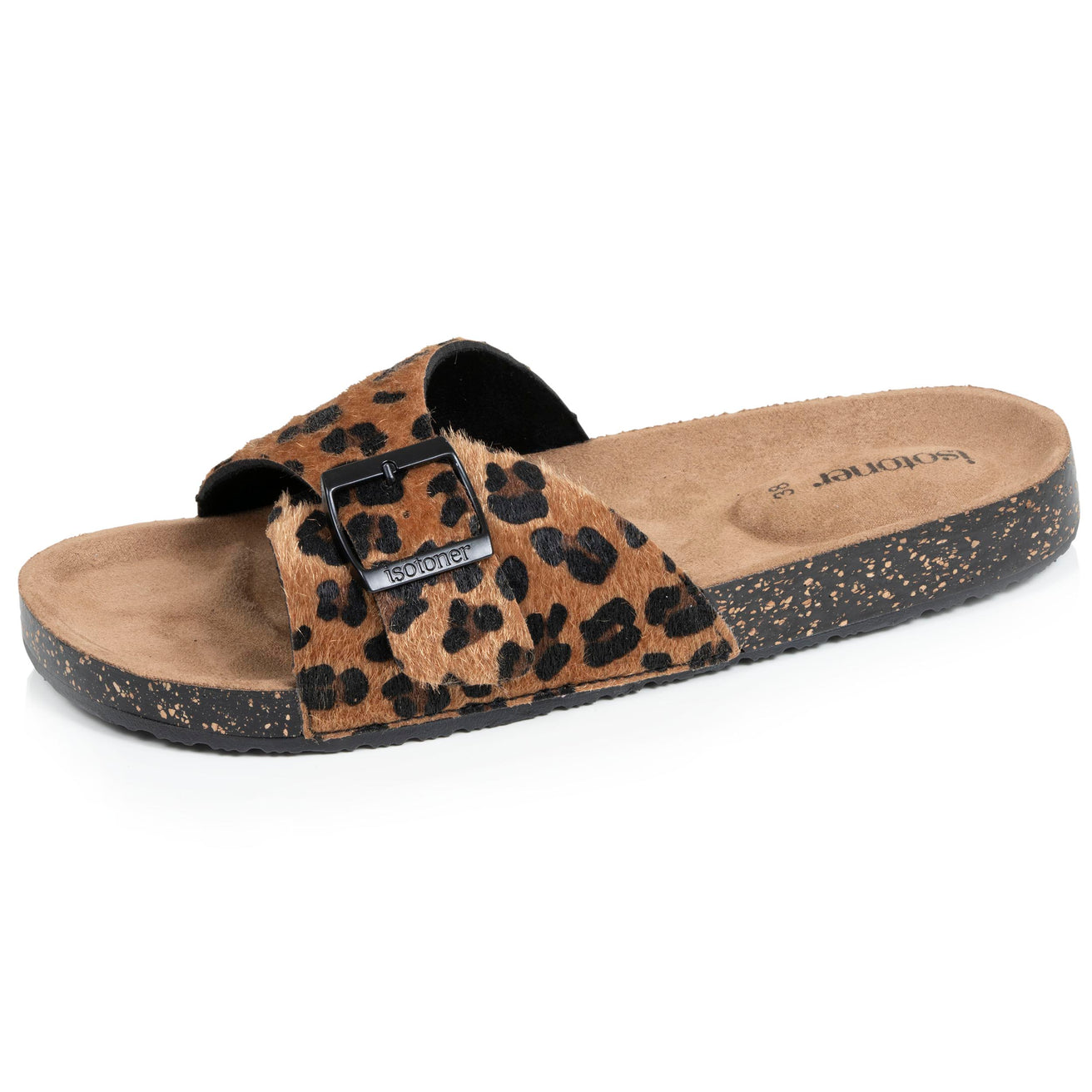 Mules Sandales Femme simple bride Léopard