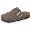 Mules Sabots Femme Taupe