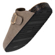 Mules Sabots Femme cuir Taupe