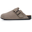 Mules Sabots Homme cuir Taupe