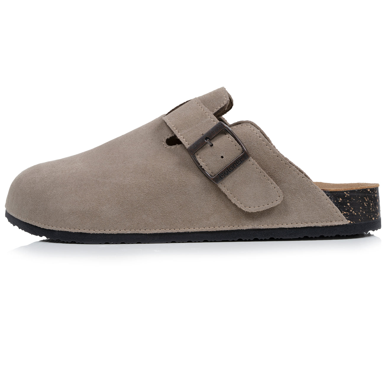 Mules Sabots Homme cuir Taupe