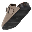 Mules Sabots Homme cuir Taupe