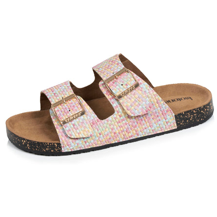 Mules Sandales Femme Double Bride Multicore - Isotoner