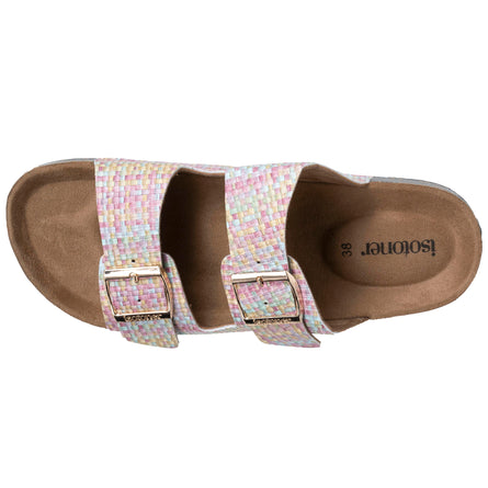Mules Sandales Femme Double Bride Multicore - Isotoner