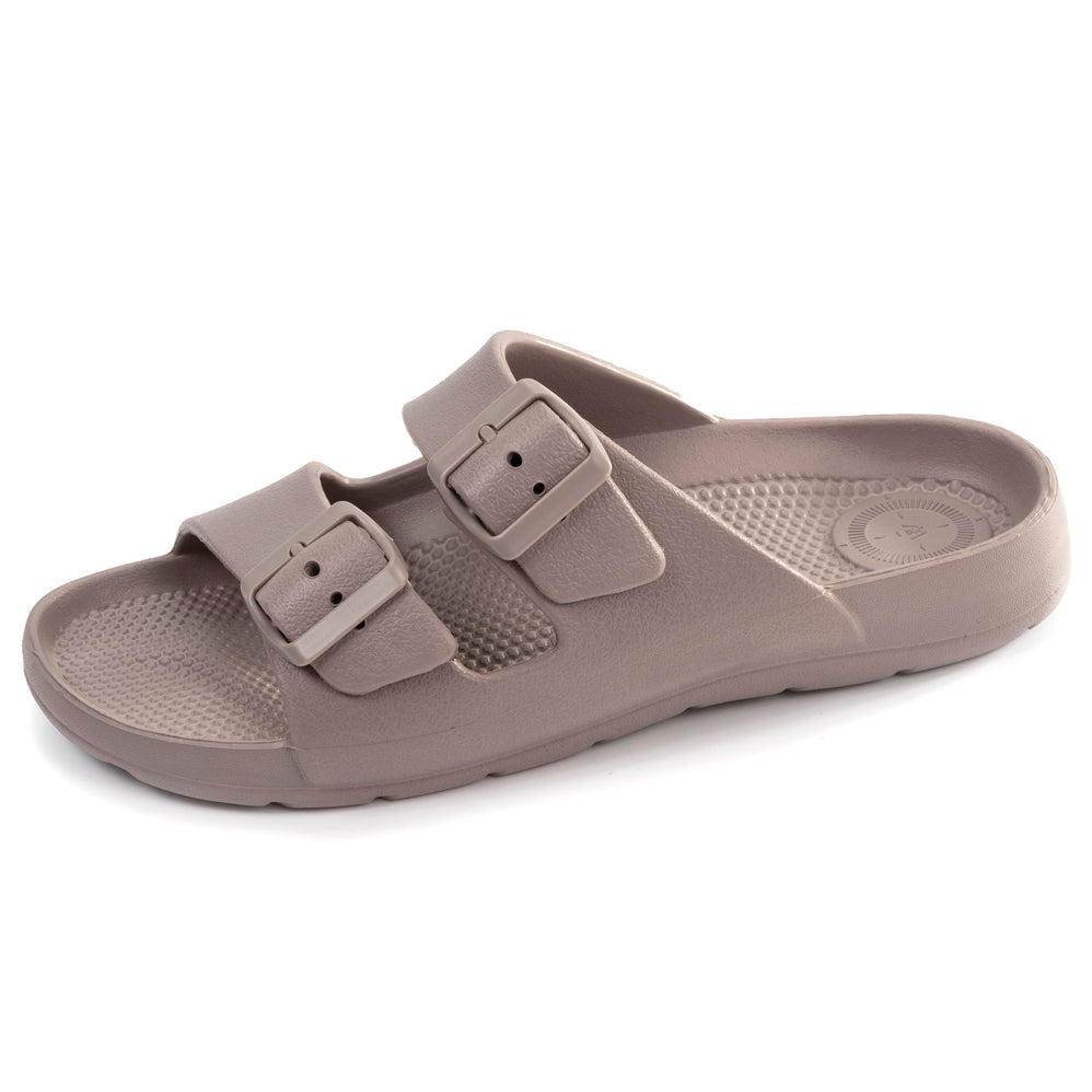 Mules claquettes Femme ajustable Taupe - Isotoner