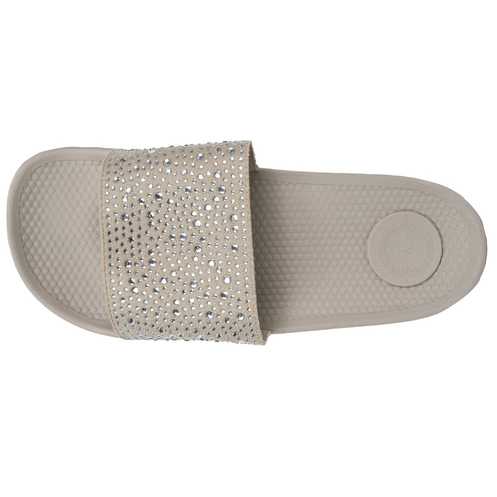 Mules claquettes Femme strass Beige - Isotoner