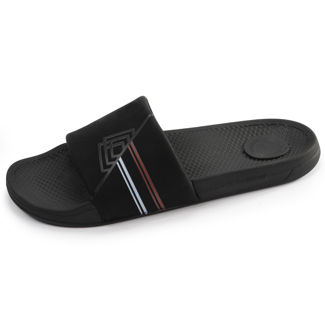 Mules claquettes Homme Noir logo confort