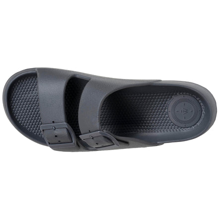 Mules claquettes Homme ajustables Gris - Isotoner