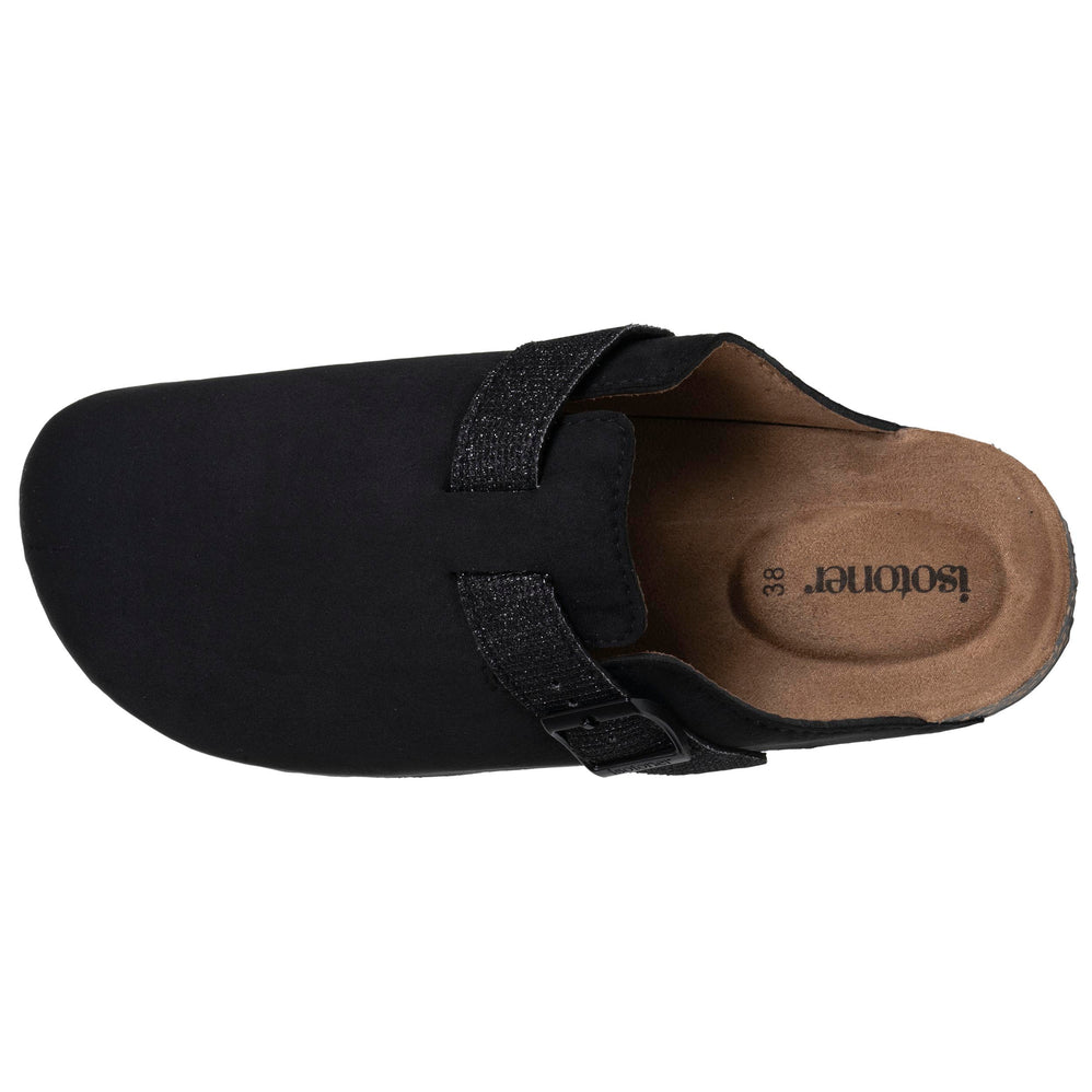 Mules Sabots Femme Noir pailleté - Isotoner
