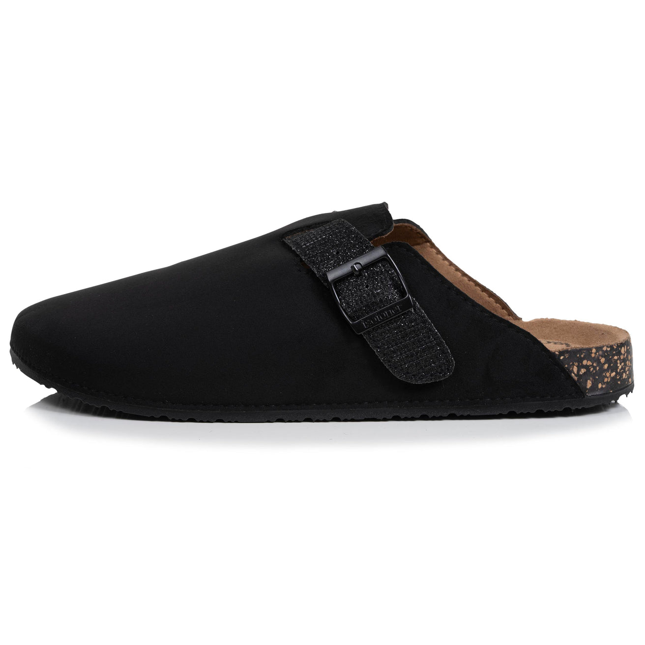 Mules Sabots Femme Noir pailleté