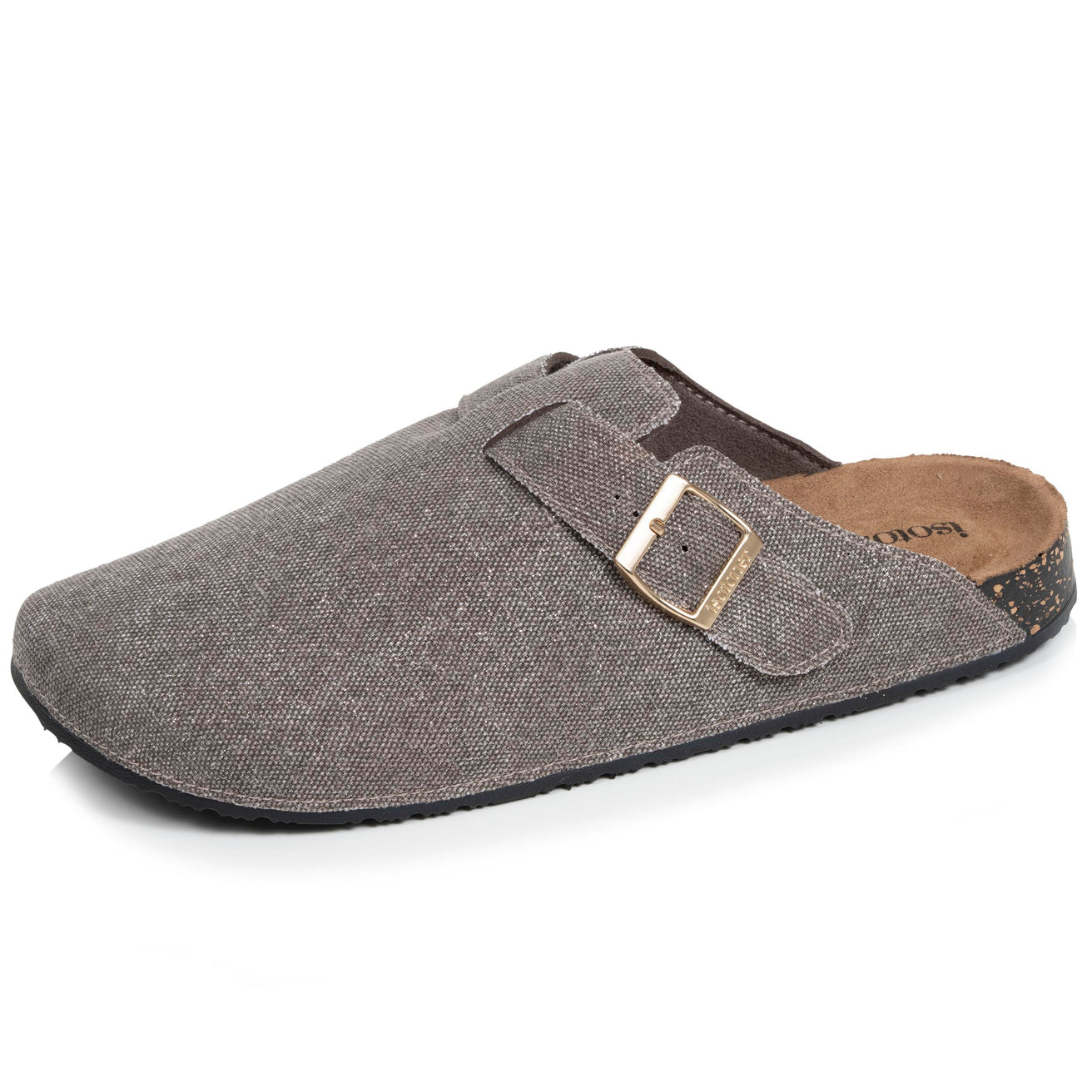 Mules Sabots Femme Taupe irisé