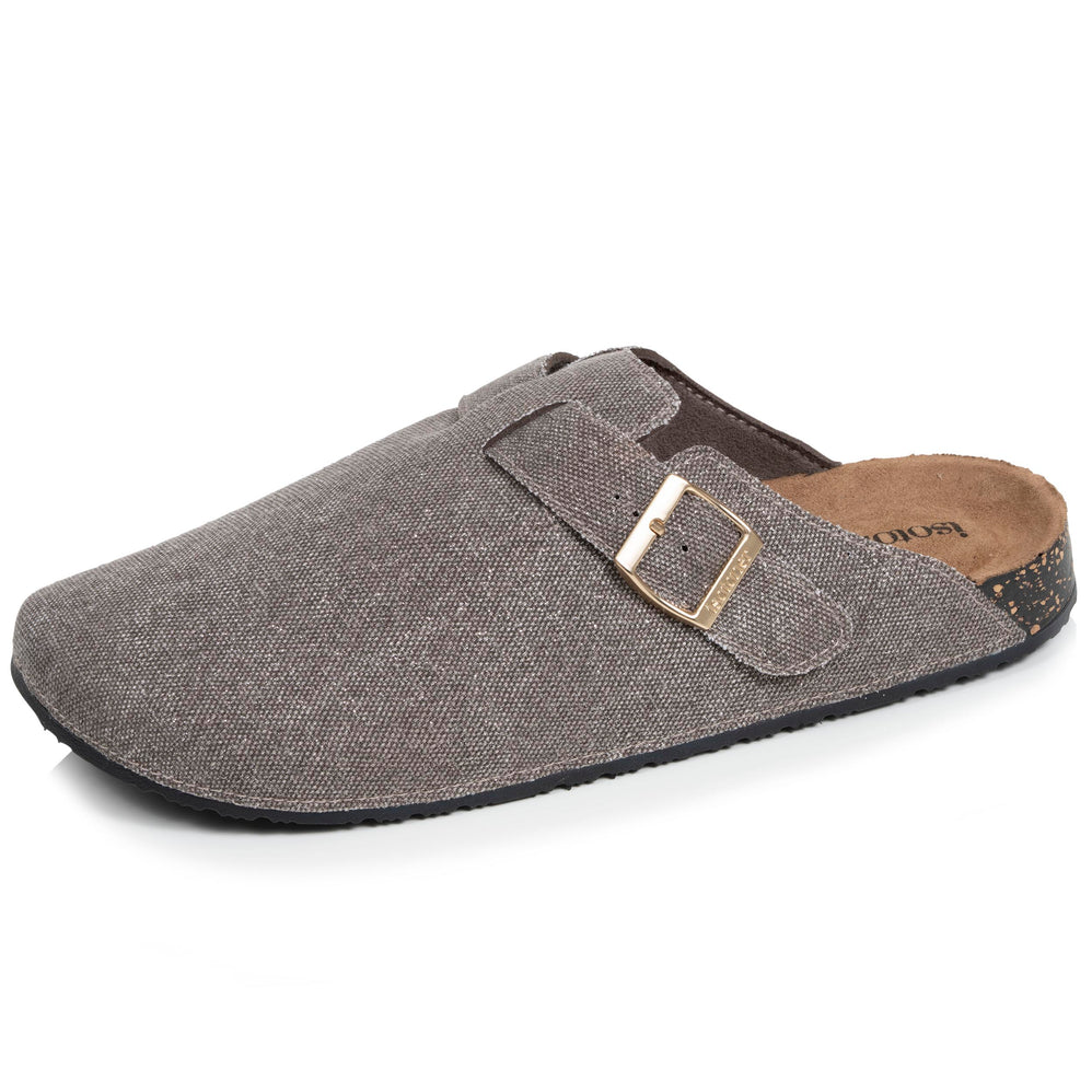 Mules Sabots Femme Taupe irisé - Isotoner