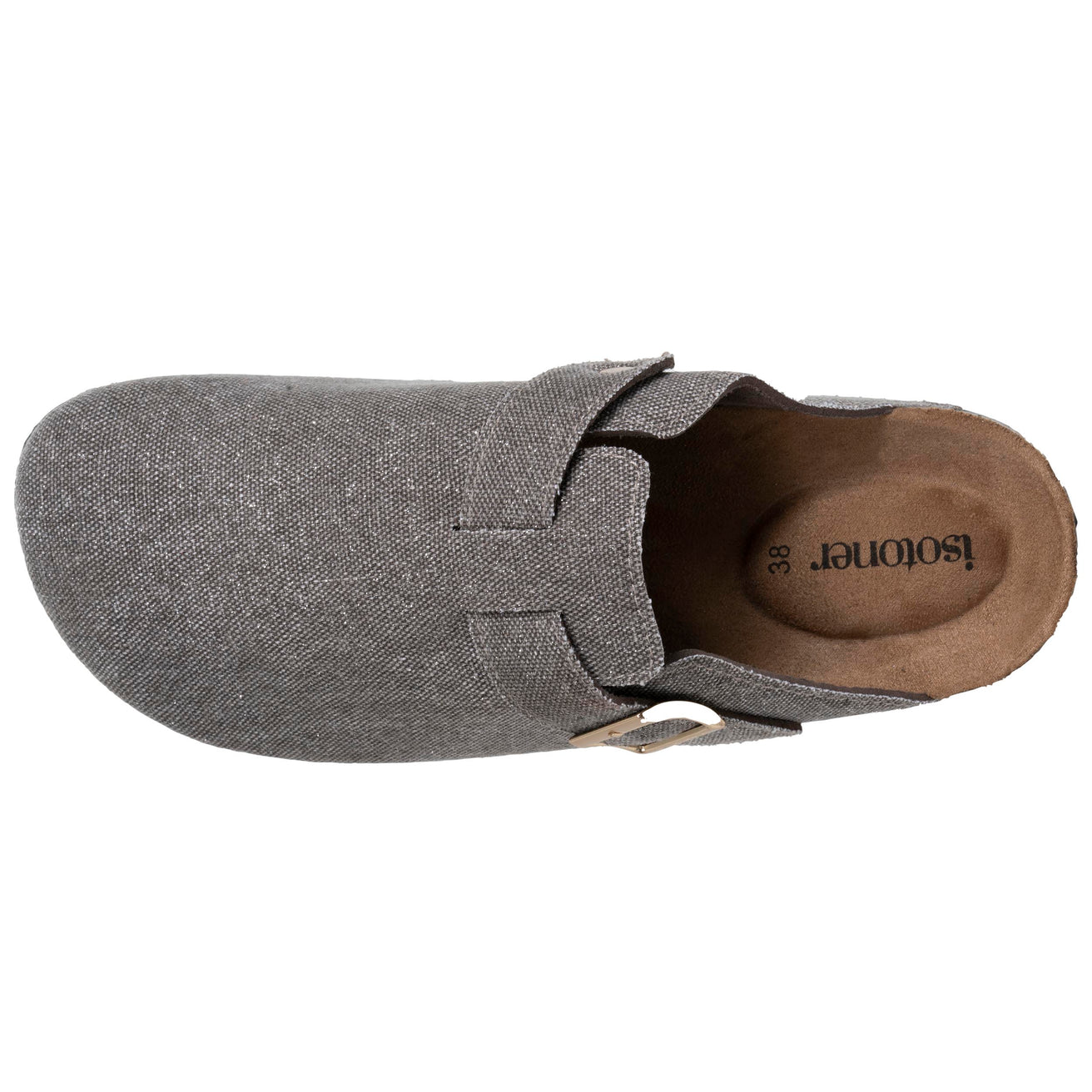 Mules Sabots Femme Taupe irisé