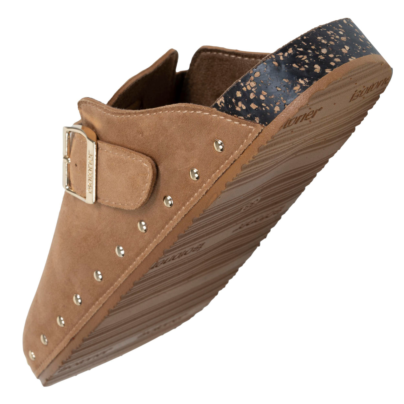 Sabots Femme Camel clous