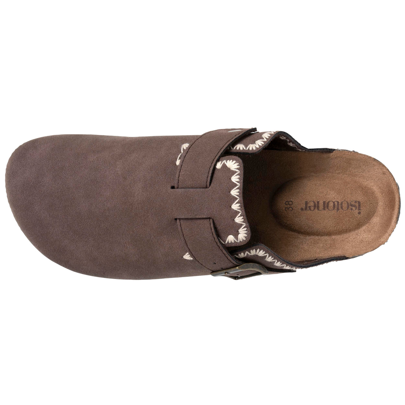 Sabots Femme Chocolat brodé