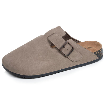 Mules sabots Homme Taupe - Isotoner