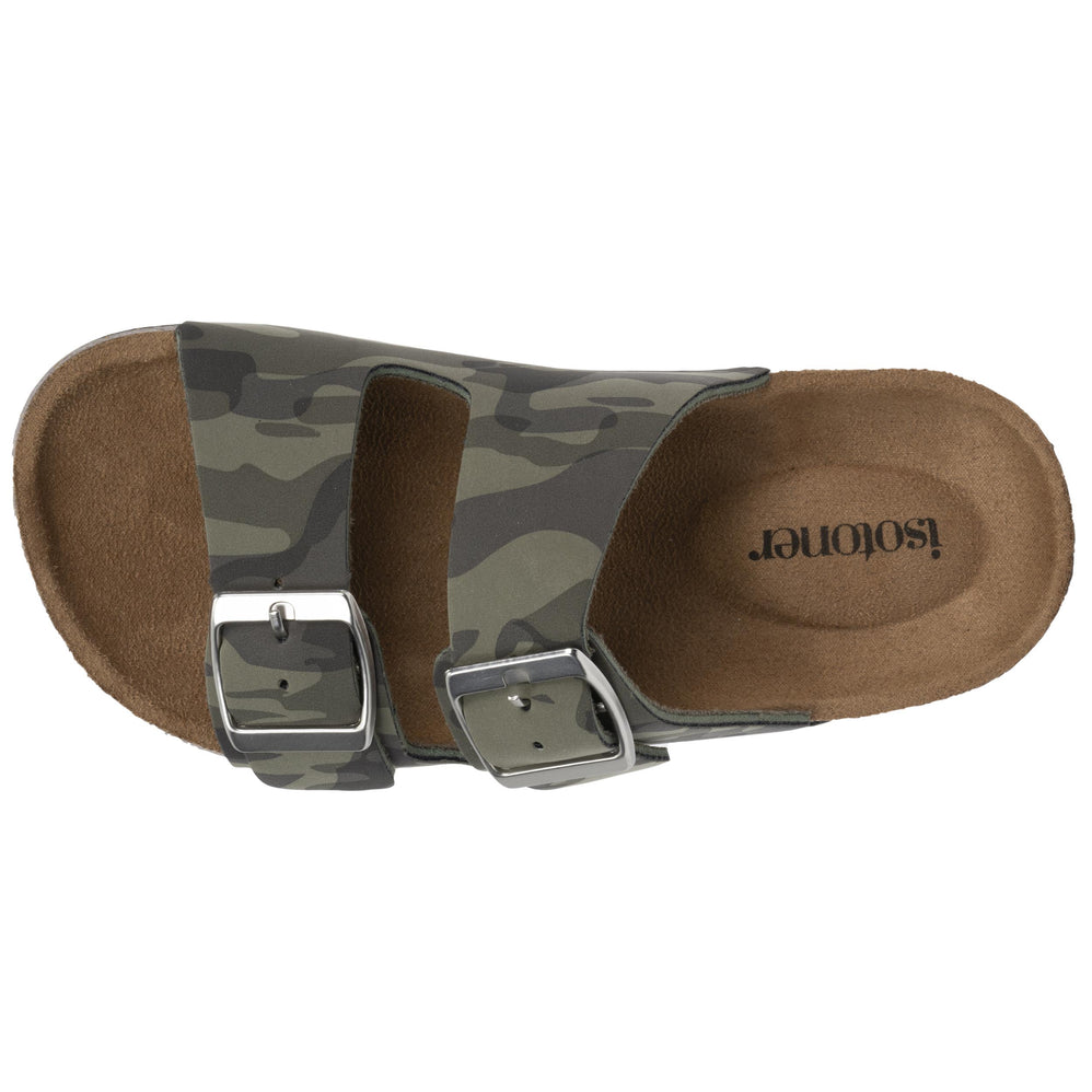 Mules sandales Enfant double bride Camo - Isotoner