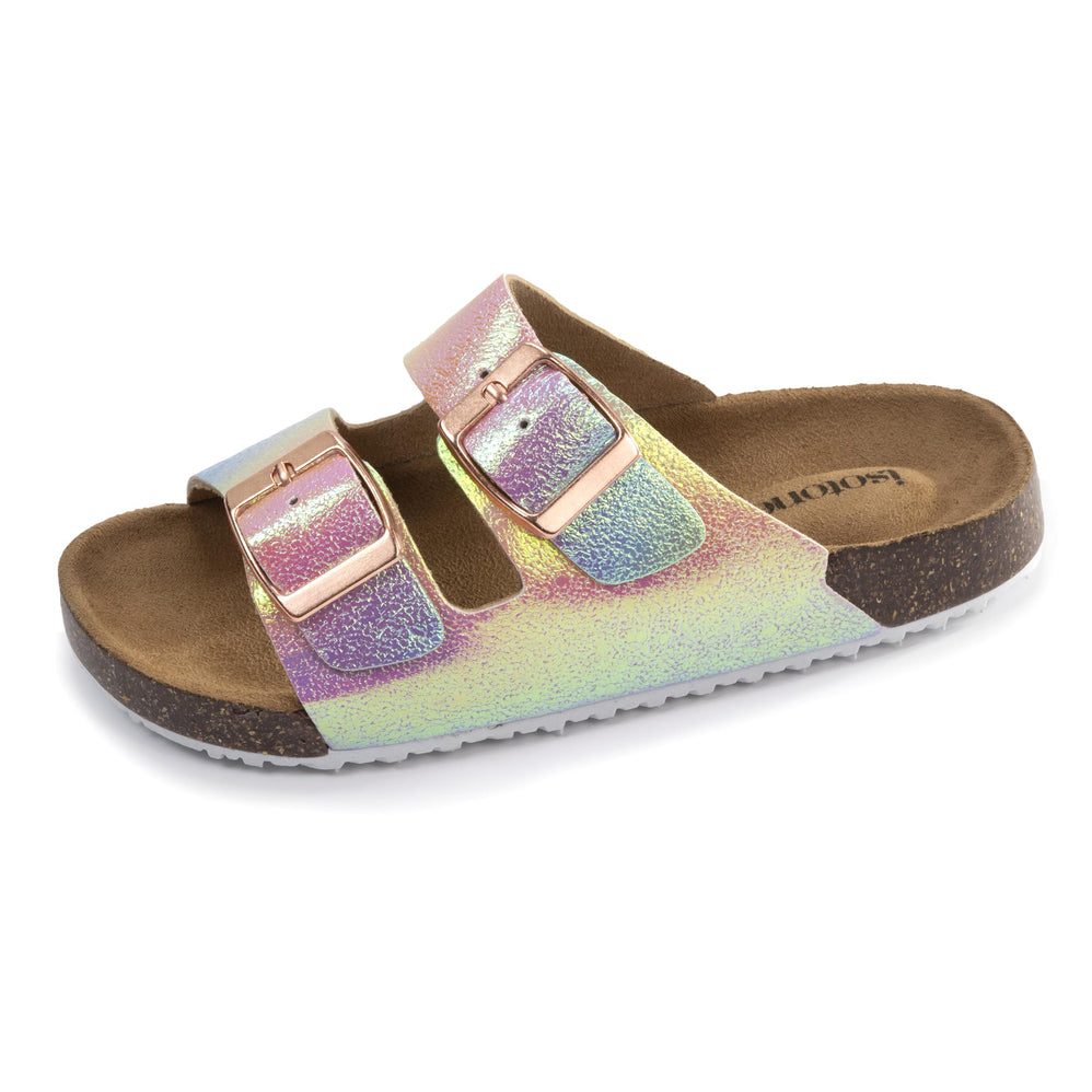 Mules sandales Enfant double bride Multico - Isotoner