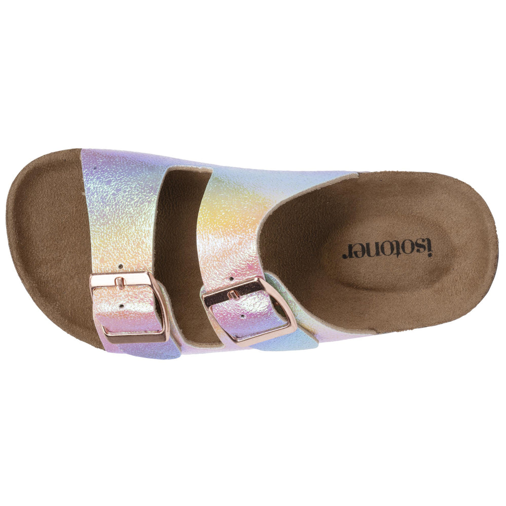 Mules sandales Enfant double bride Multico - Isotoner