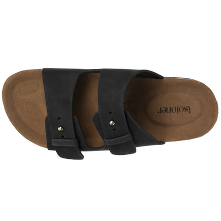 Mules sandales Femme talon plateforme Noir - Isotoner