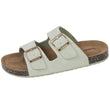 Mules sandales Femme double bride Vert d'eau