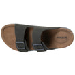 Mules sandales Homme double bride Kaki