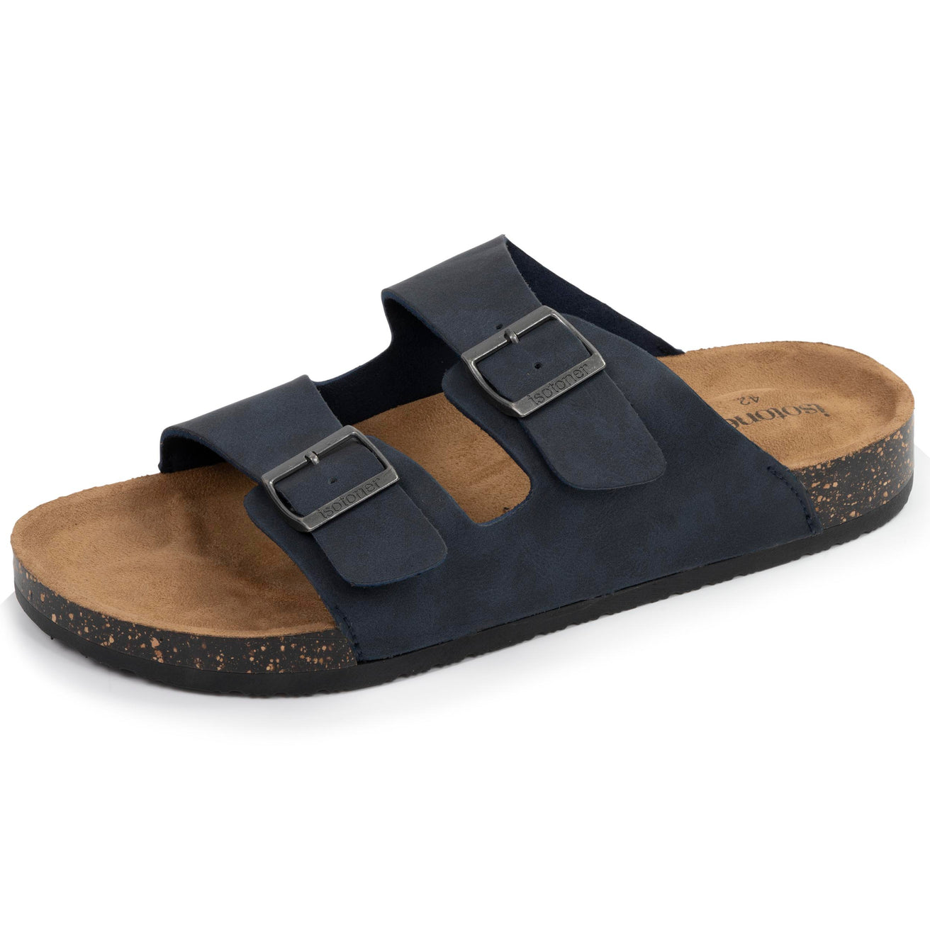 Mules sandales Homme double bride Marine