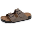 Mules sandales Homme double bride Taupe