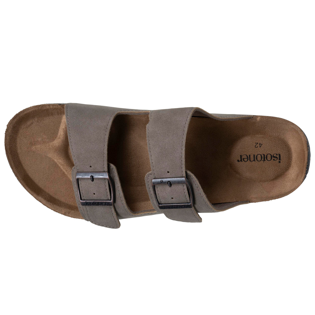 Mules sandales Homme double bride Taupe
