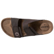 Mules sandales Homme double bride Chocolat