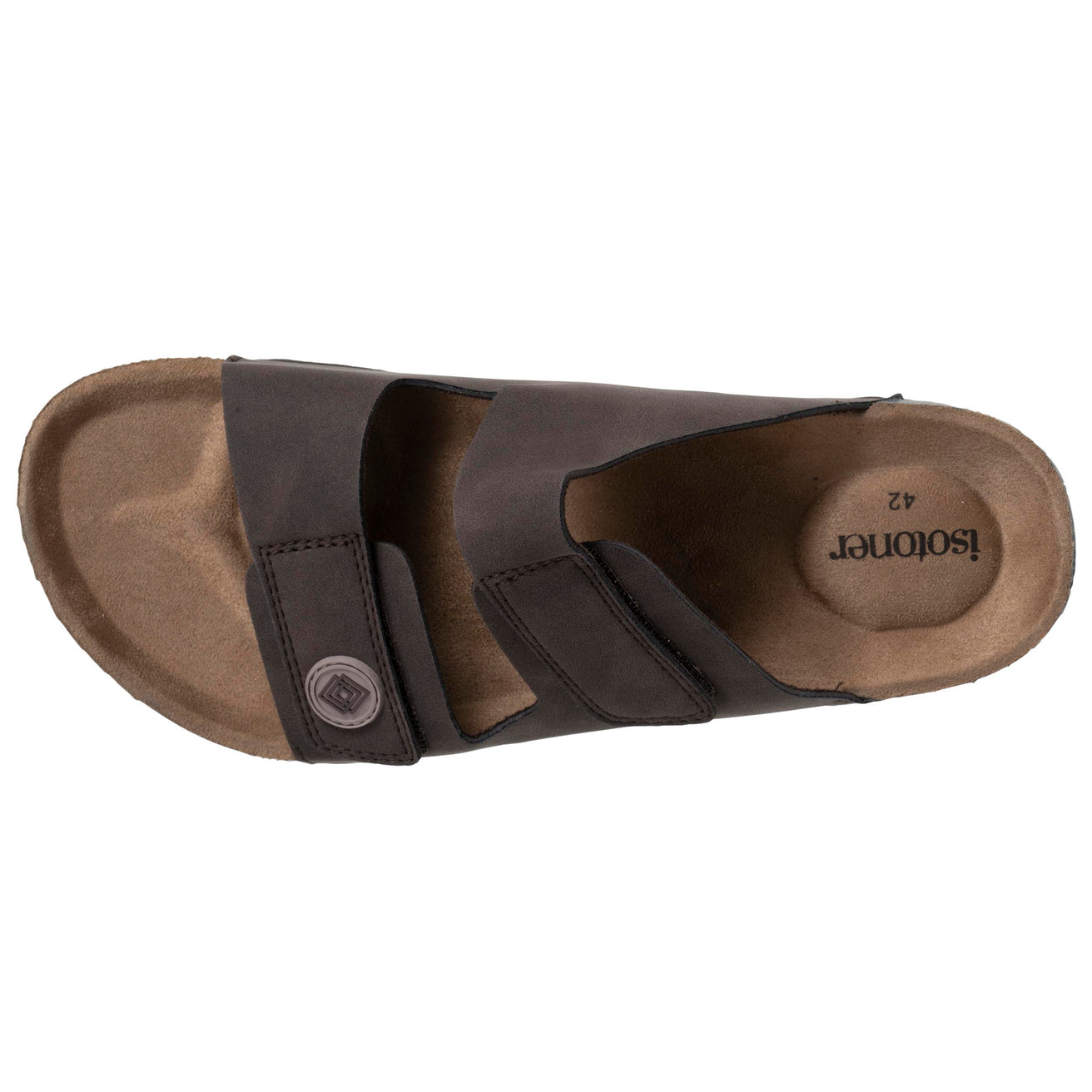 Mules sandales Homme double bride Chocolat