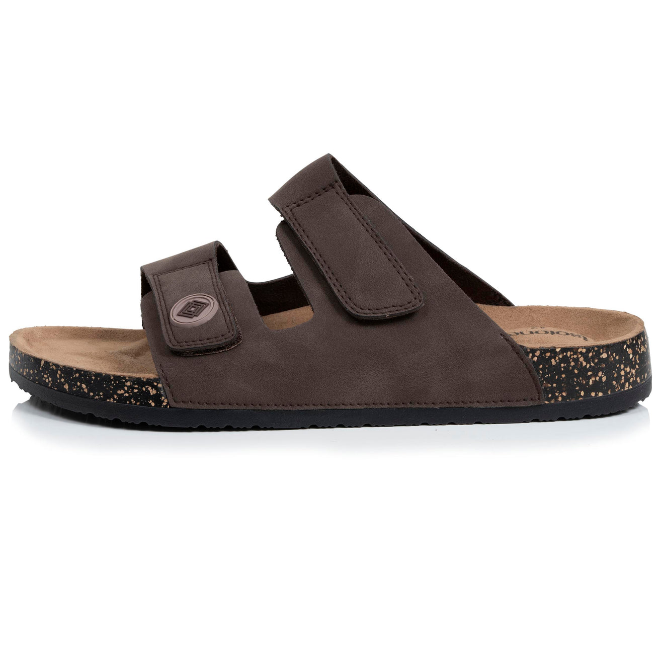 Mules sandales Homme double bride Chocolat