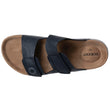 Mules sandales Homme double bride scratch Noir