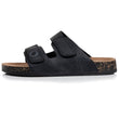 Mules sandales Homme double bride scratch Noir