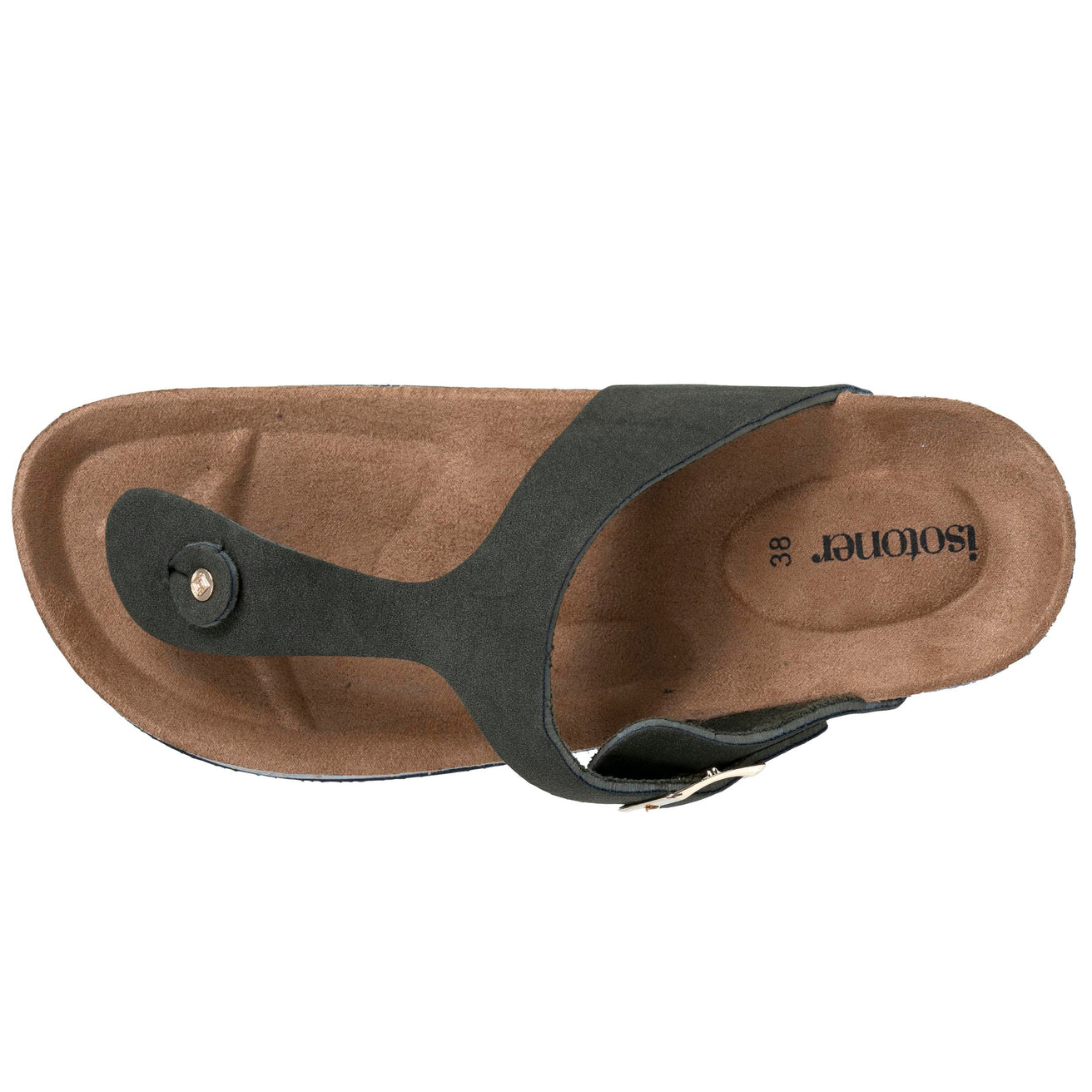 Mules tongs Femme bride Kaki