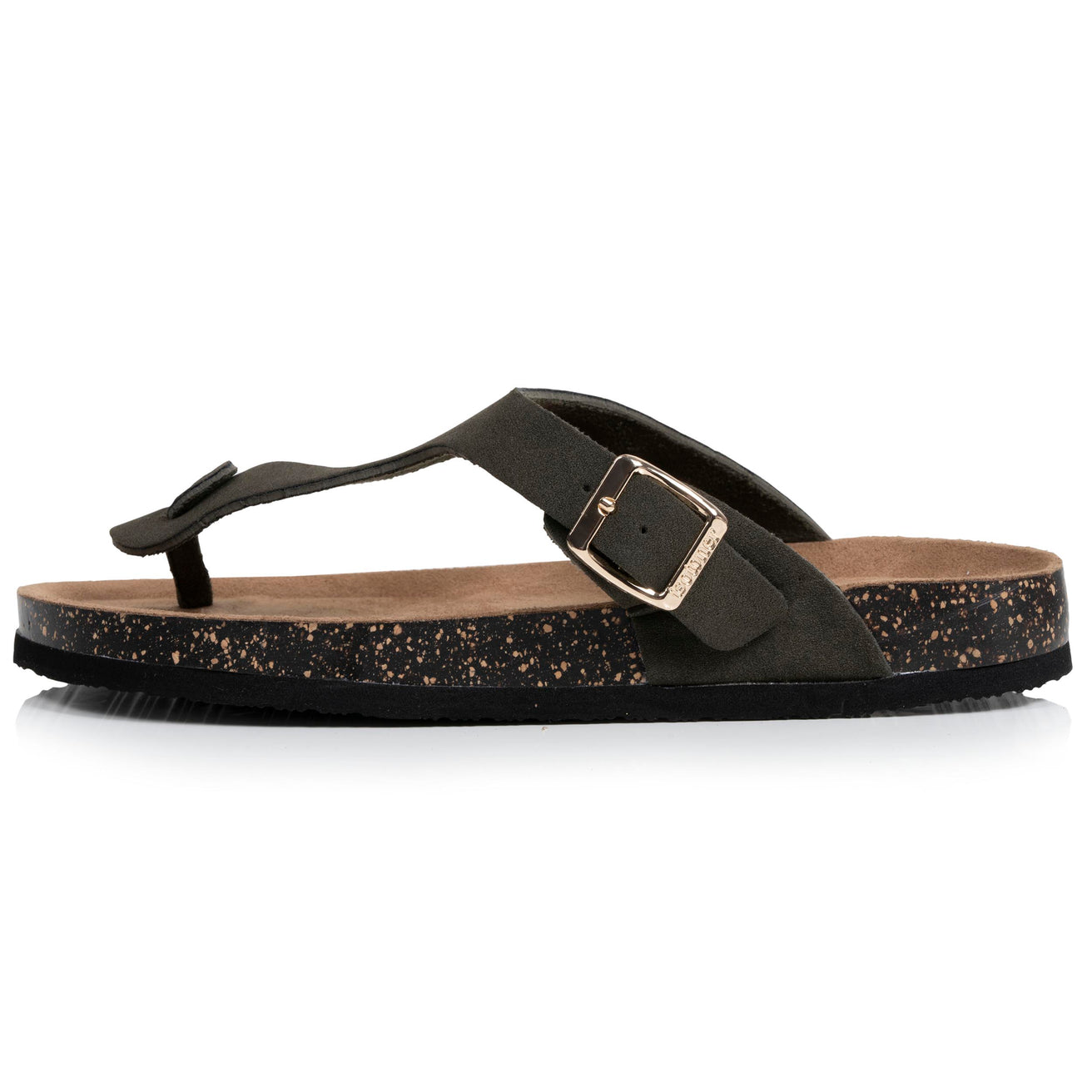Mules tongs Femme bride Kaki