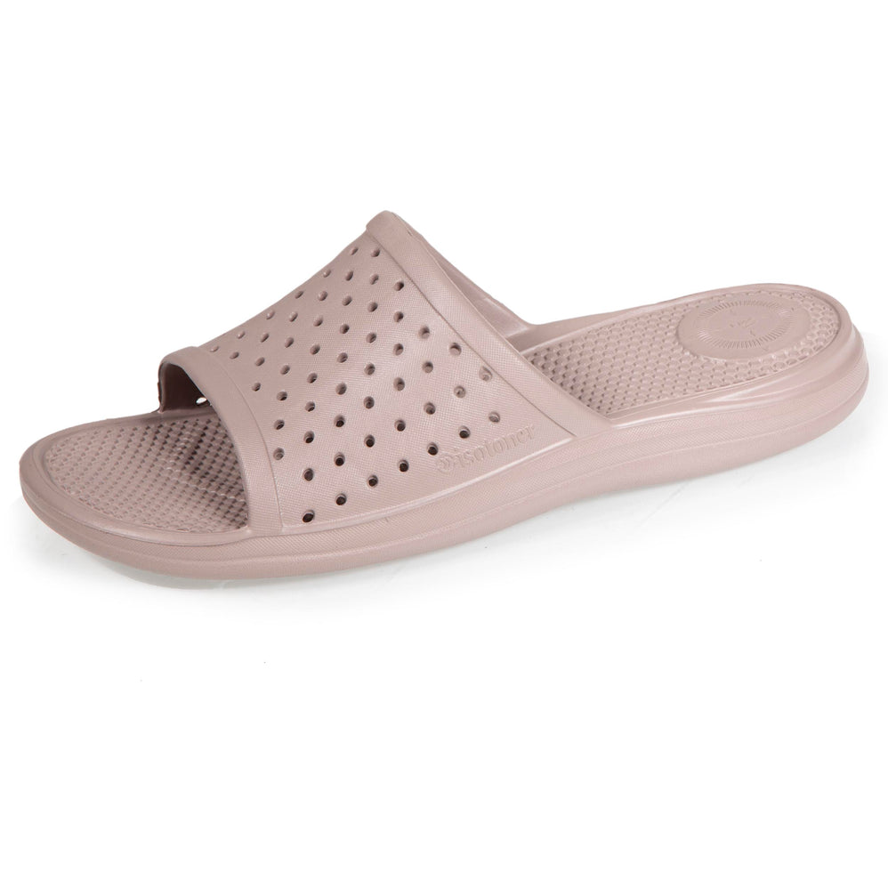 Mules claquettes Femme ajourées Taupe - Isotoner