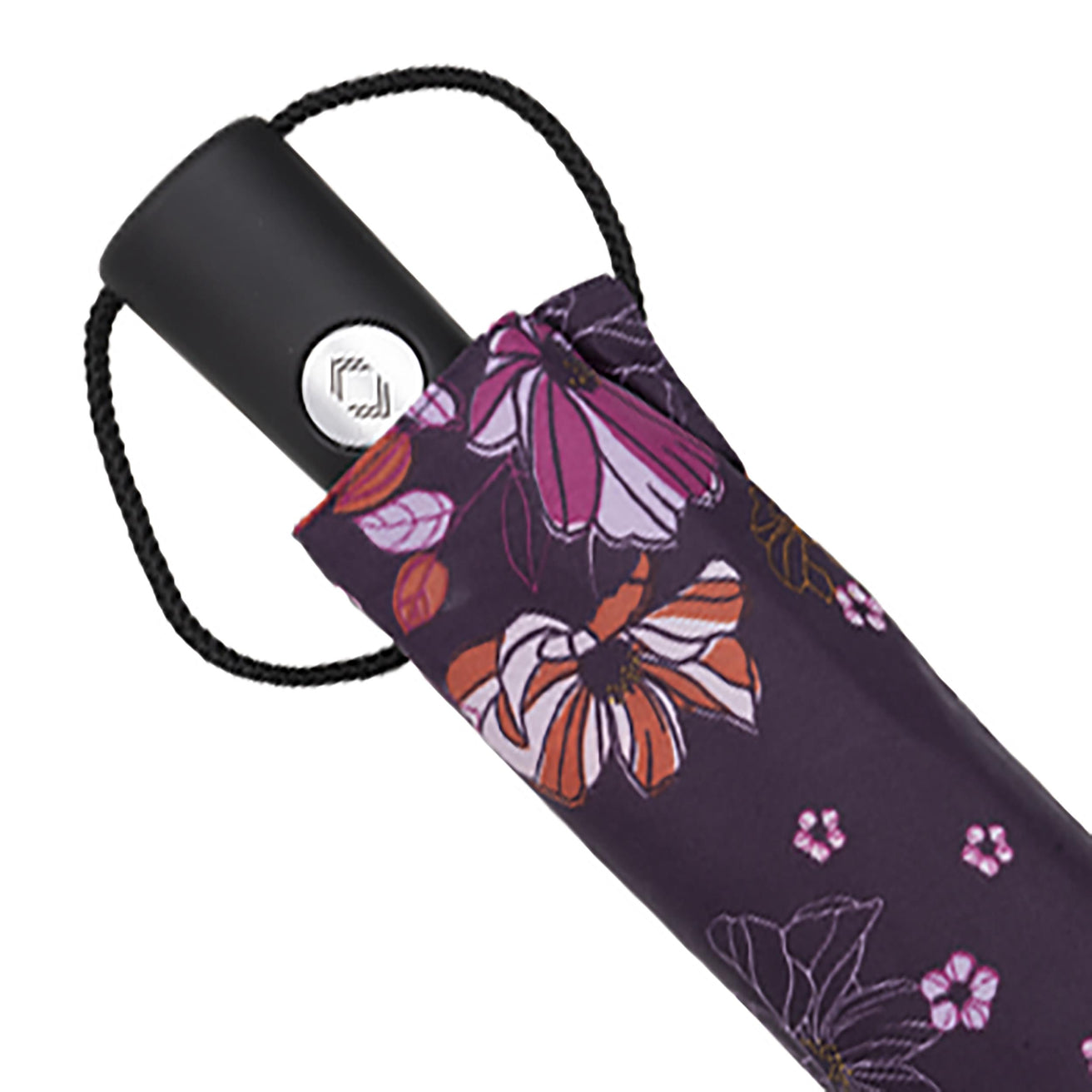 Parapluie Auto Fleurs Aubergine