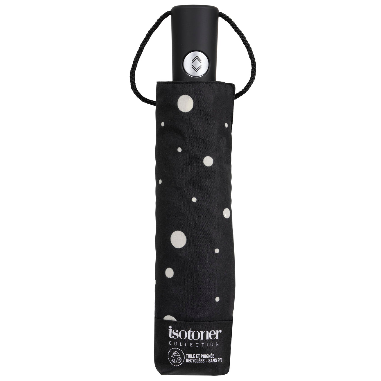 Parapluie Auto Pois Noir/Jaune