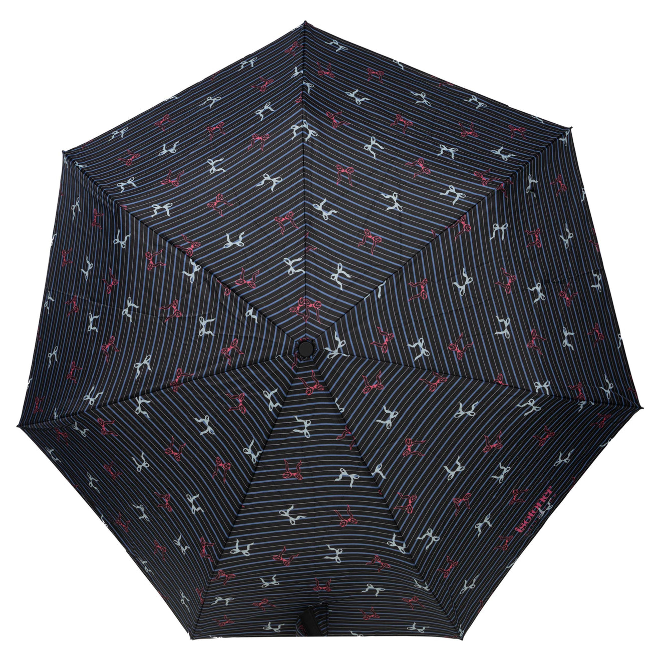 Parapluie Auto Rayure Nœud Bleu
