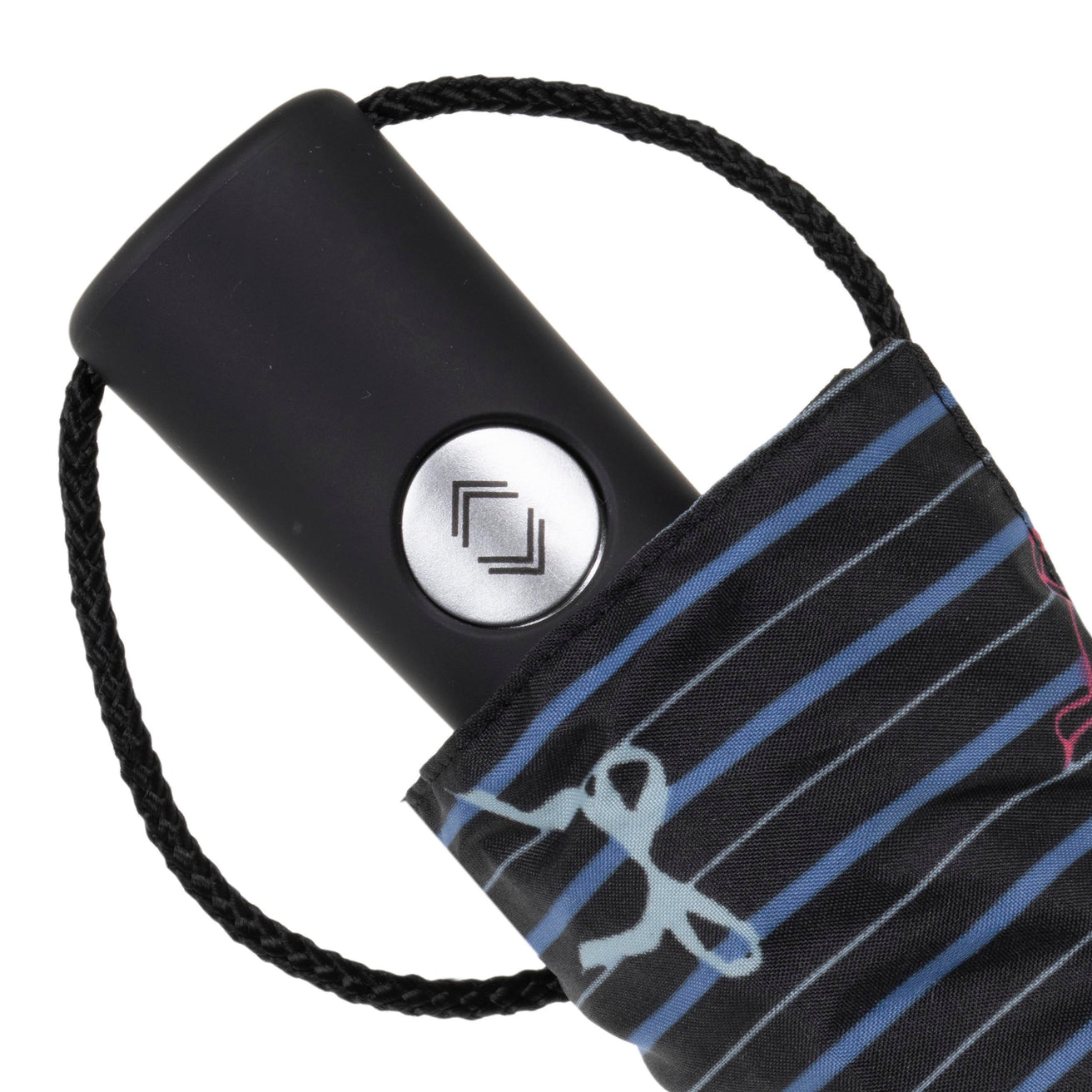 Parapluie Auto Rayure Nœud Bleu