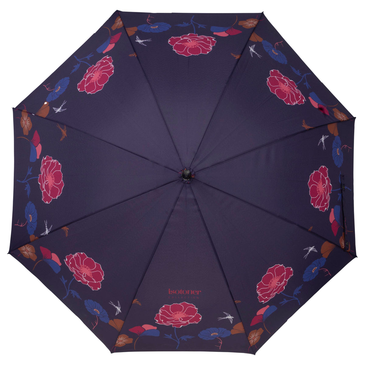Parapluie Canne Auto Frise Bleue