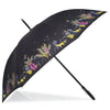 Parapluie Canne Auto Fleurs Aubergine frise cerf - Isotoner