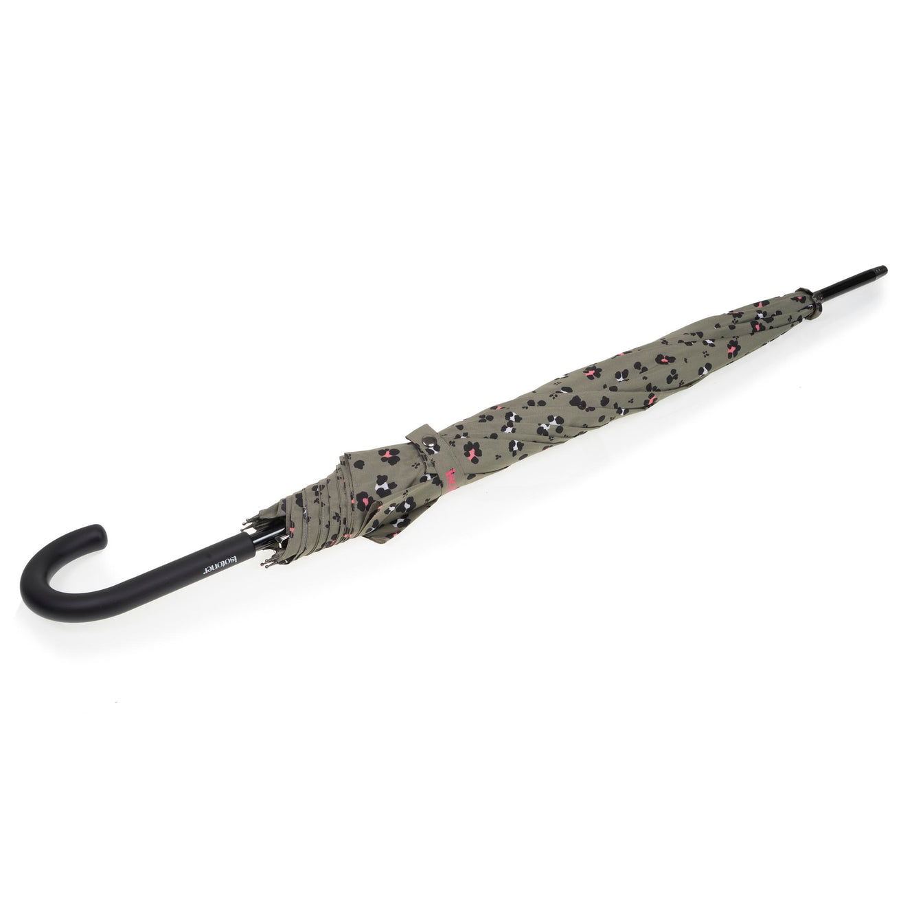 Parapluie Canne Auto Léopard Kaki