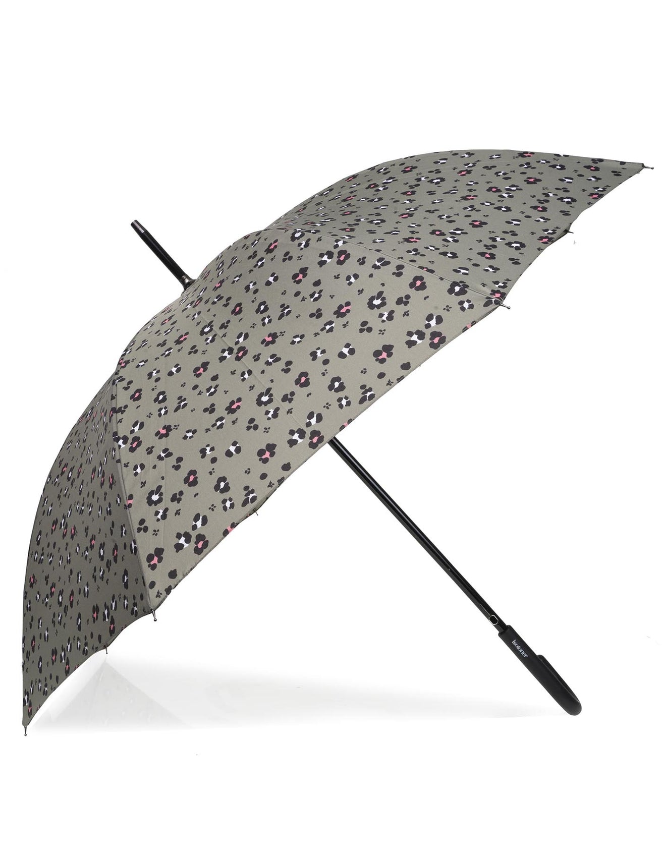 Parapluie Canne Auto Léopard Kaki
