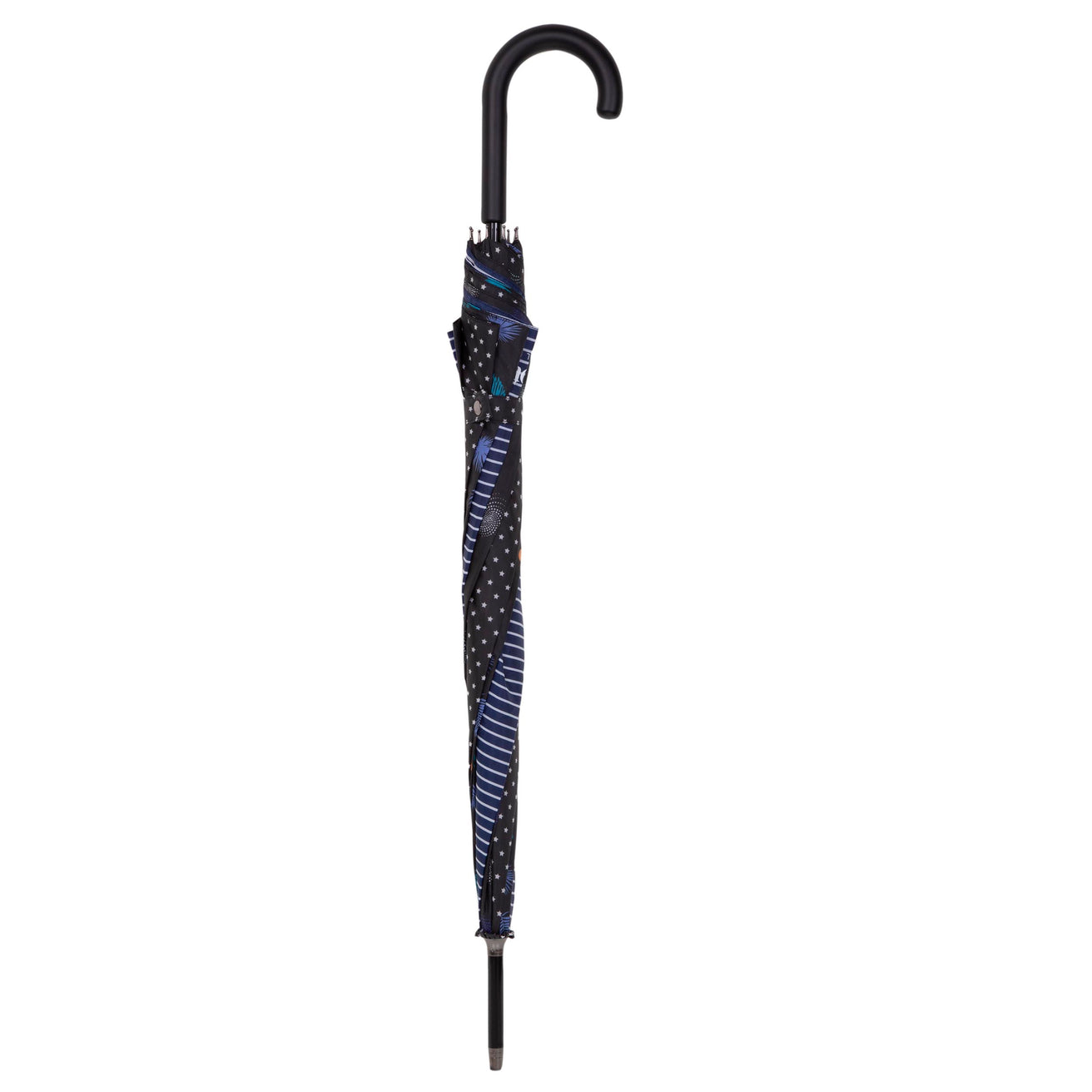 Parapluie Canne upcyclé Patchwork Plume